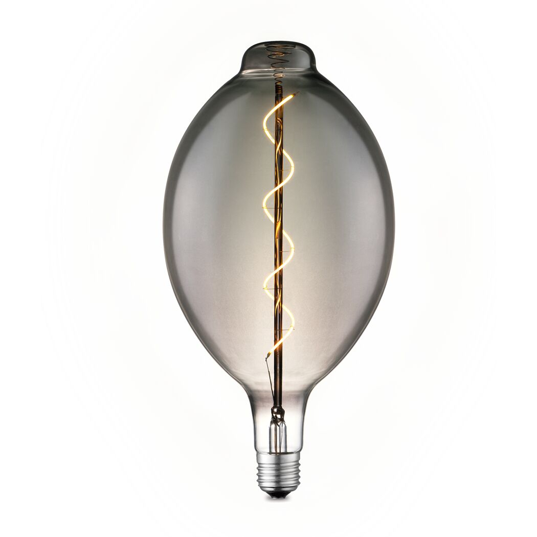 Graue LED-Lampe, ovale Form