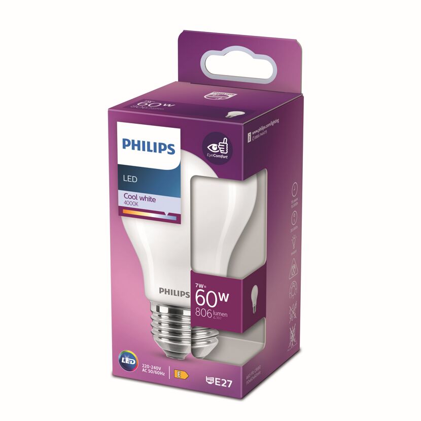 LED Lampe 7 W E27 neutralweiß 806 lm matt