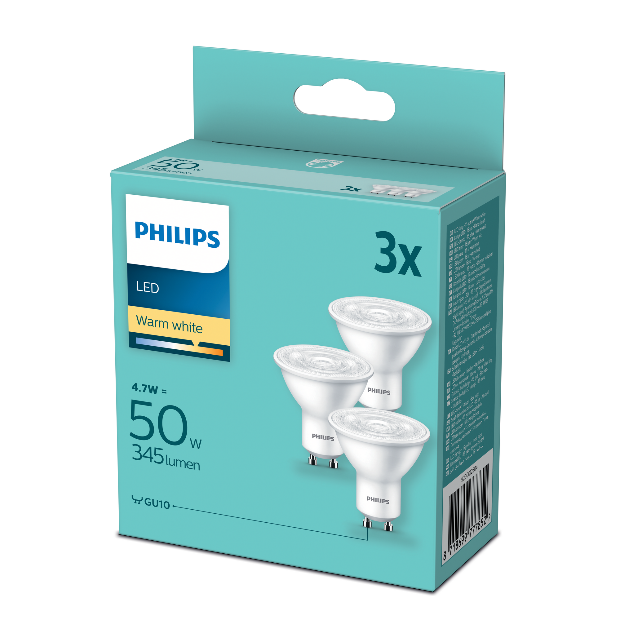 Drei Philips LED-Lampen in Verpackung