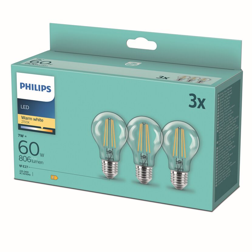 LED-Lampe E27 7 W 806 lm 3 Stück