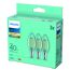 LED Lampe Kerzenform 4,3 W E14 warmweiß 470 lm Dreierpack