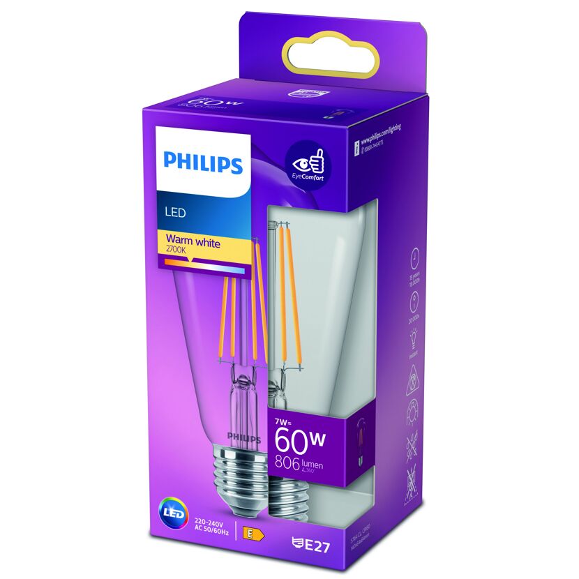 LED classic ST64 7 W E27 warmweiß 806 lm