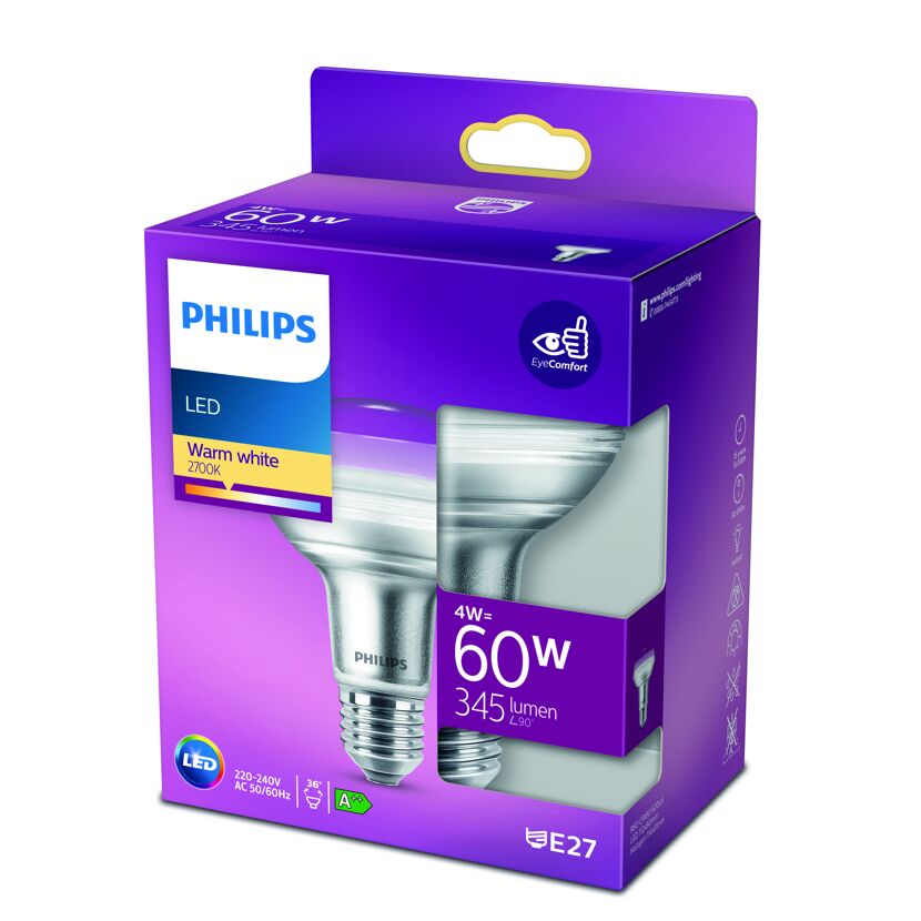 LED Reflektor 4 W E27 R80 warmweiß 345 lm