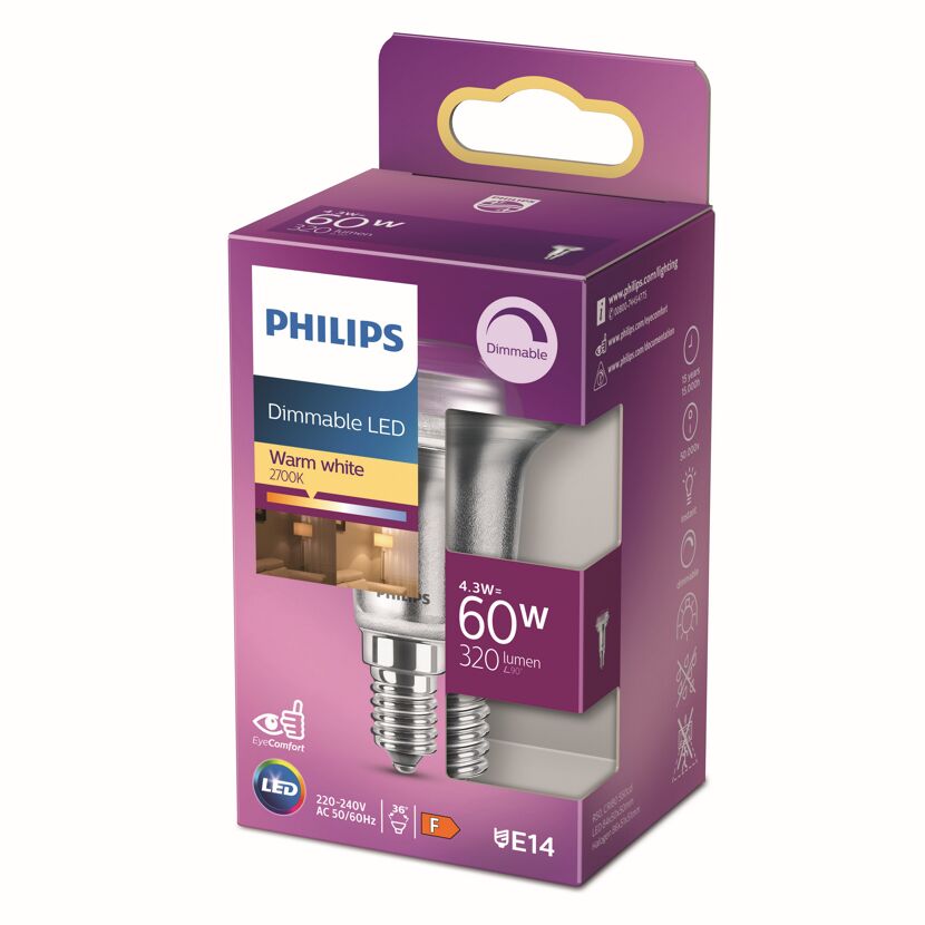 LED Reflektor 4,3 W E14 R50 warmweiß 320 lm
