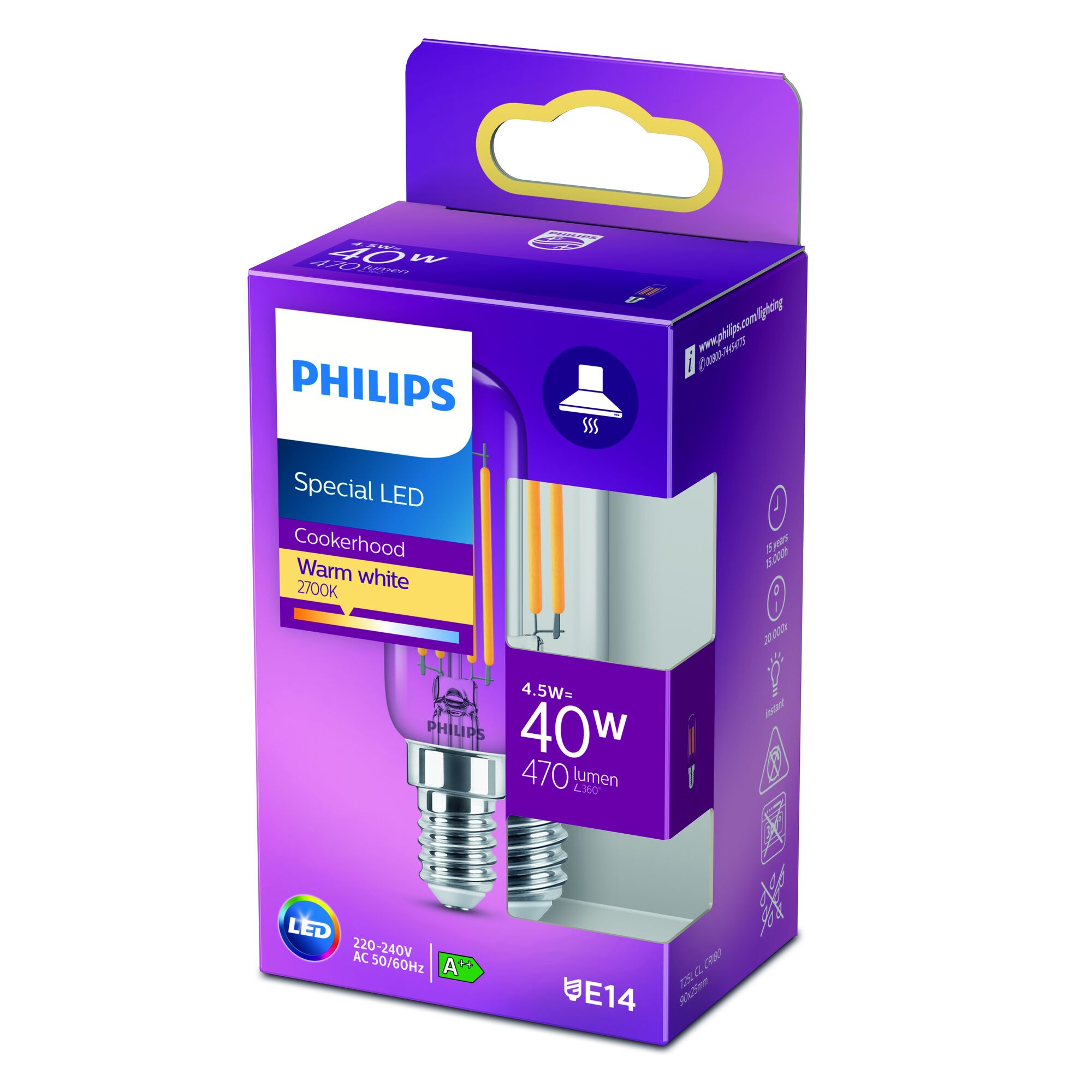 Philips LED-Lampe, 4,5 W, warmweiß, in Verpackung