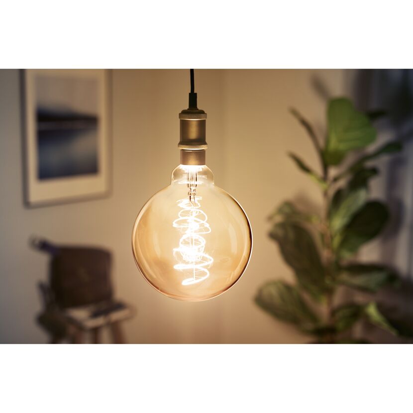 Schnurpendel 'Vintage Cord' E27 gold 2 m