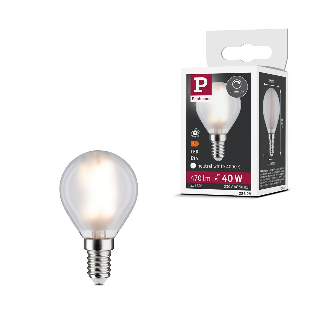 LED-Leuchtmittel dimmbar Tropfen E14 5 W 470 lm neutralweiß