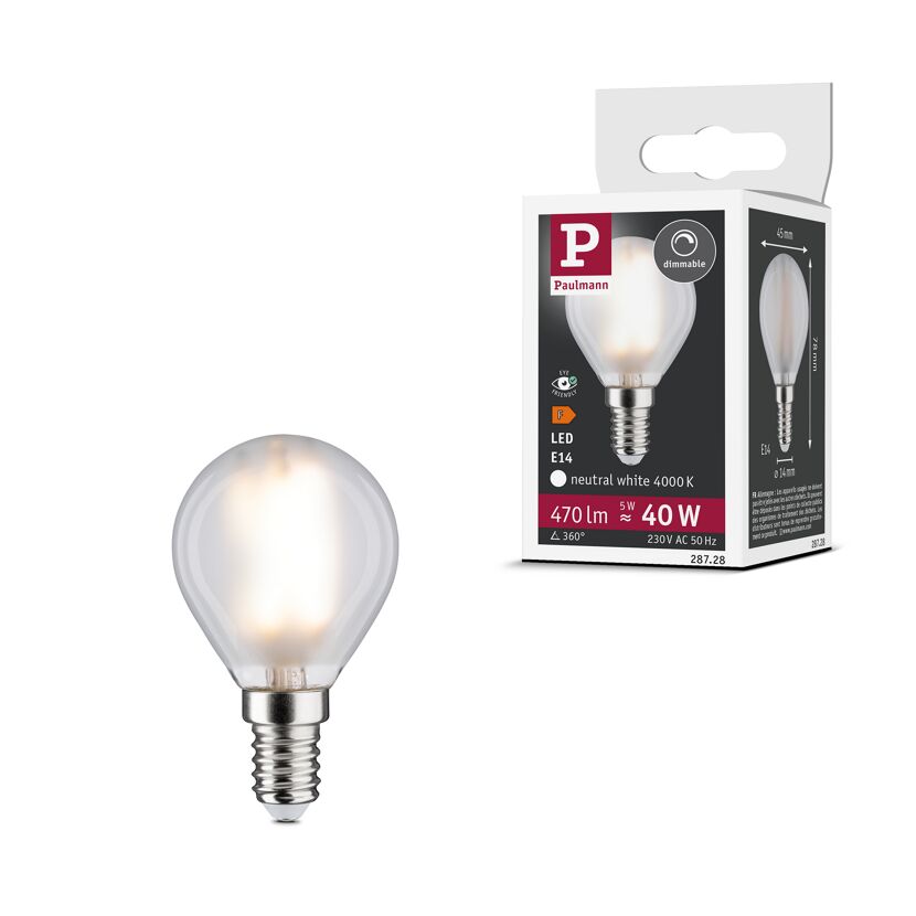 LED-Tropfenlampe E14 5W (40W) 470 lm neutralweiß matt