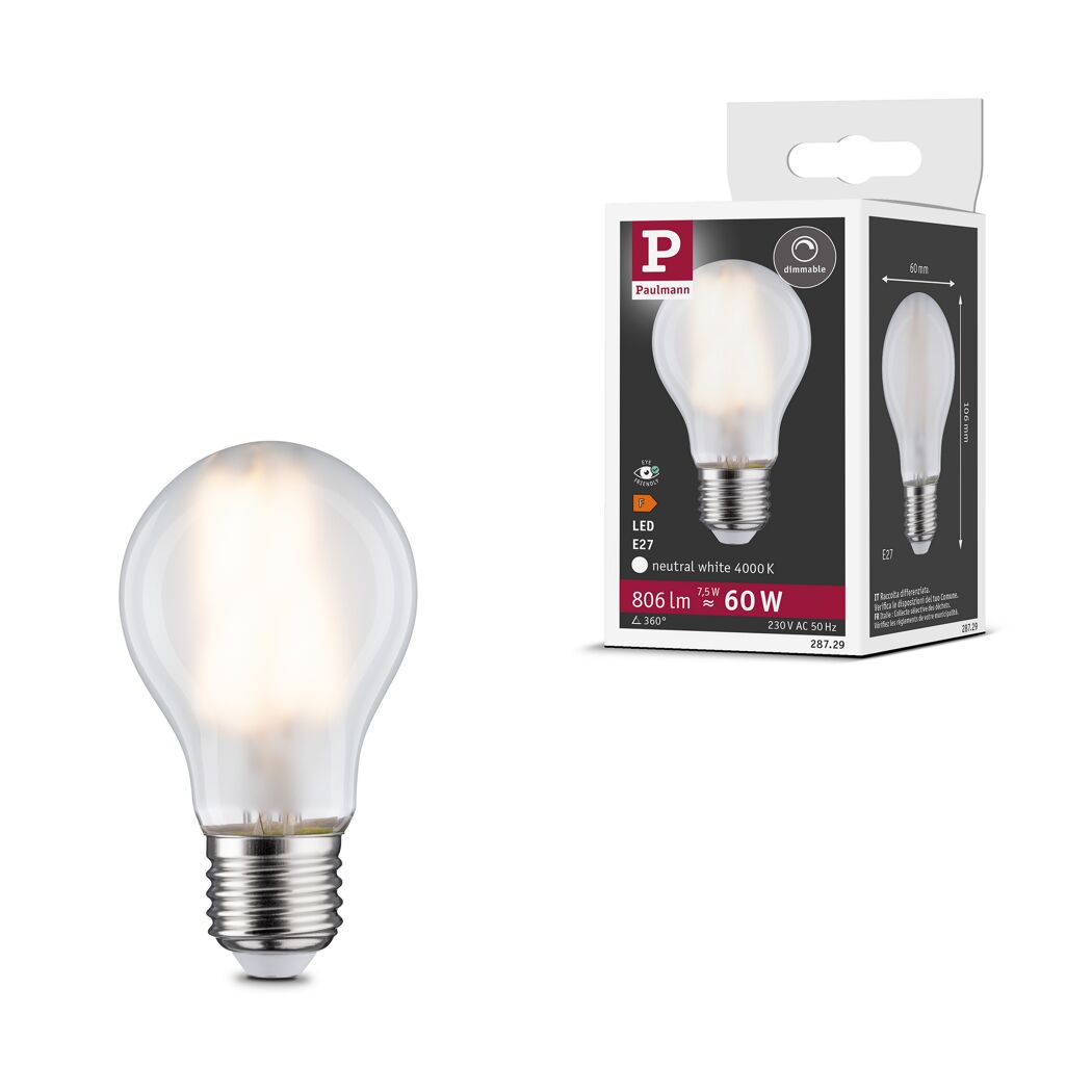 LED-Leuchtmittel dimmbar Standardform E27 7,5 W 806 lm neutralweiß