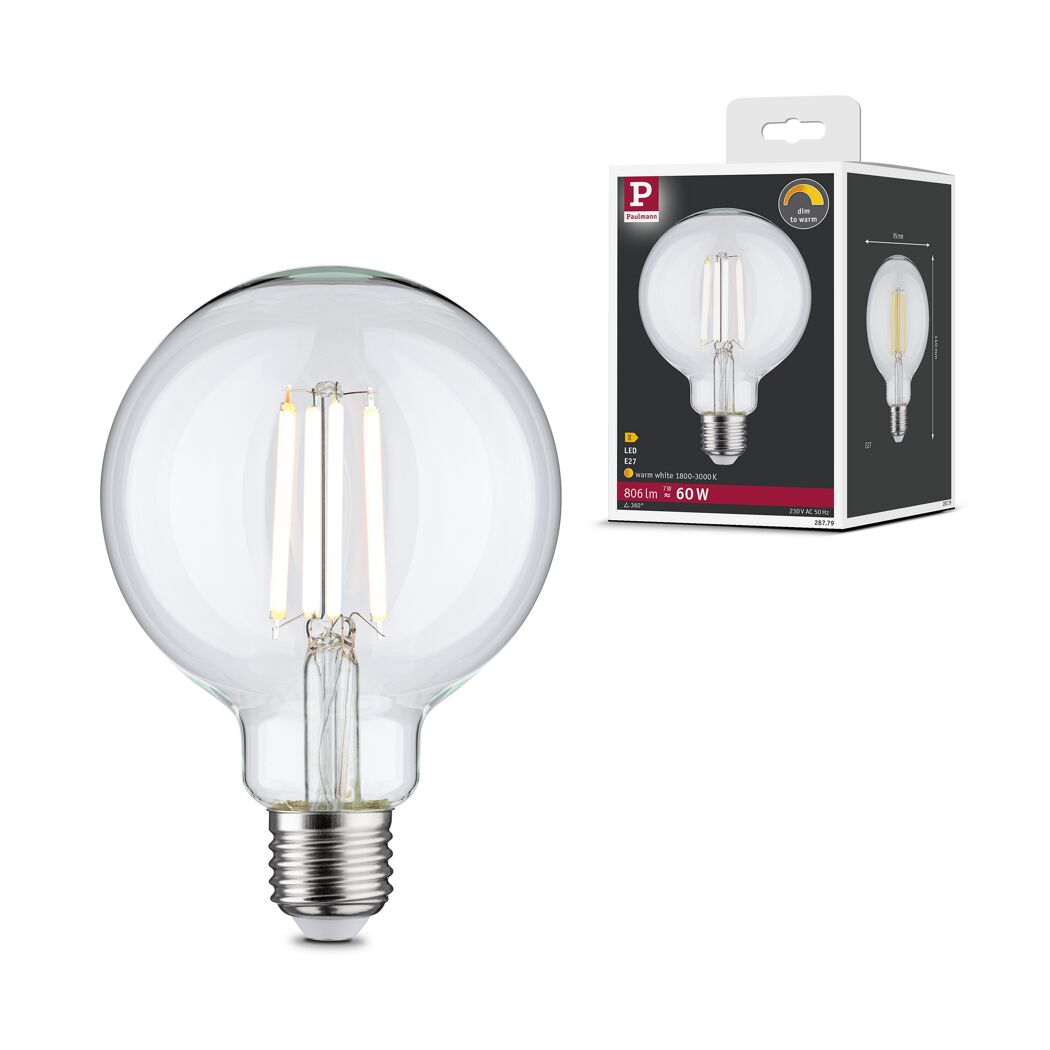LED-Leuchtmittel dimmbar Globe E27 7 W 806 lm warmweiß