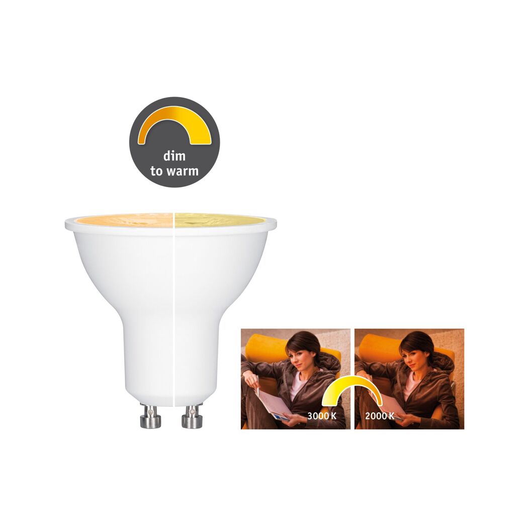 LED-Leuchtmittel dimmbar Reflektor GU10 6 W 350 lm warmweiß