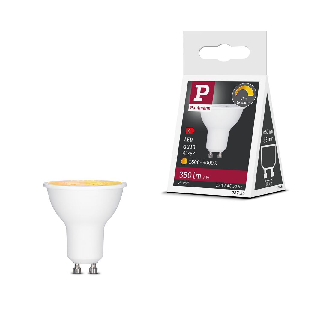 LED-Leuchtmittel dimmbar Reflektor GU10 6 W 350 lm warmweiß
