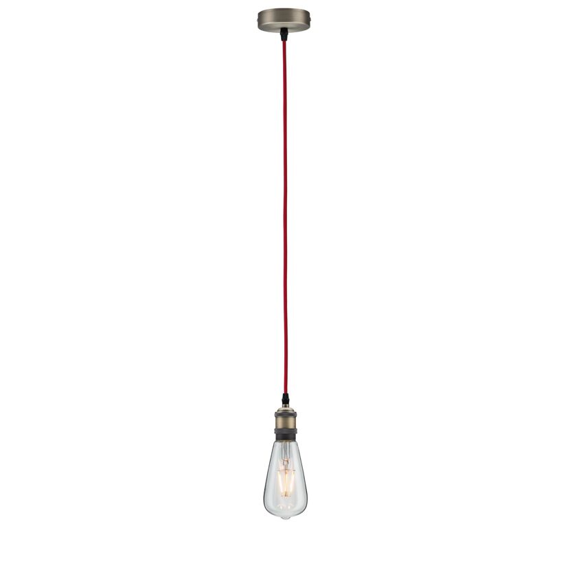 Pendelleuchte 'Eldar' E27 1 x 20W rot-brüniert Metall