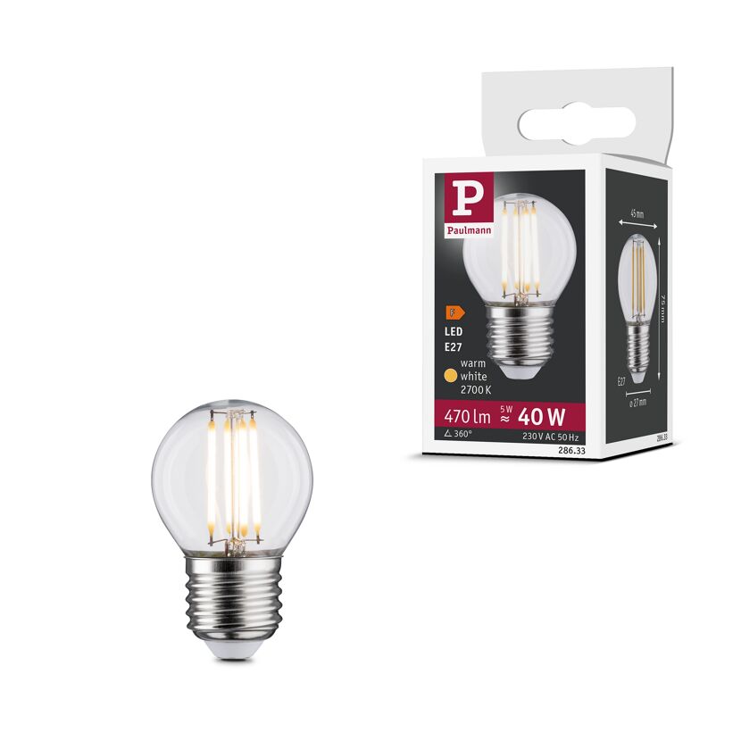 LED-Tropfenlampe E27 5W (40W) 470 lm warmweiß klar