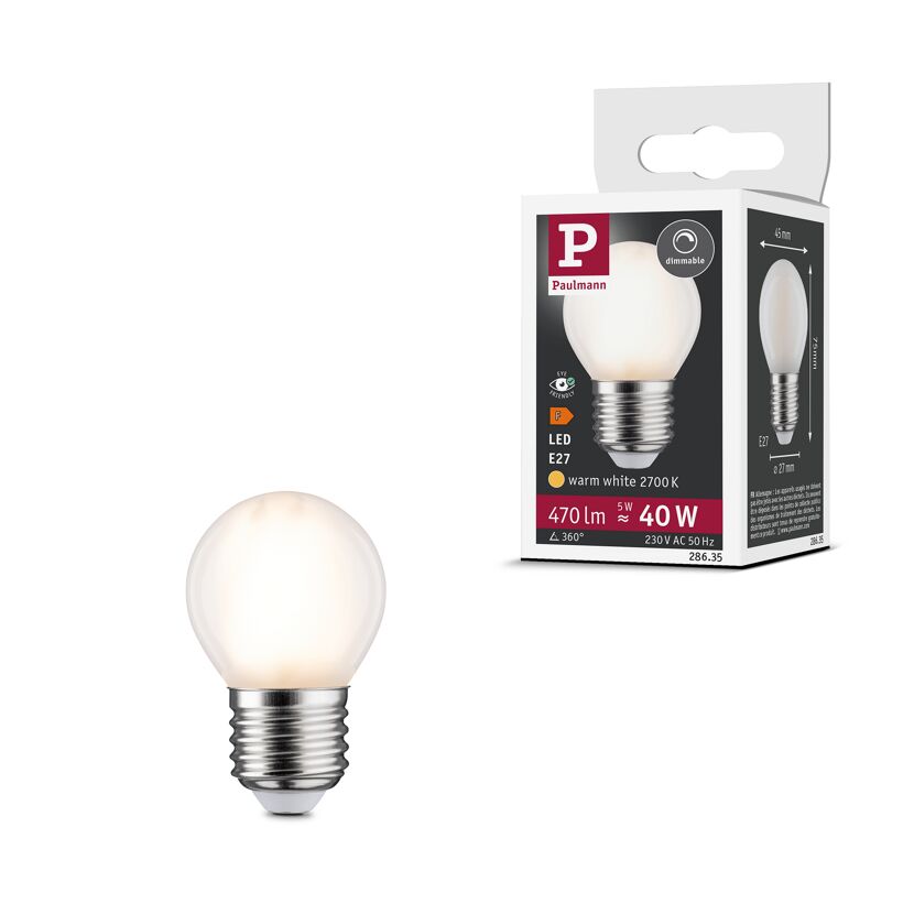 LED-Tropfenlampe E27 5W (40W) 470 lm warmweiß matt