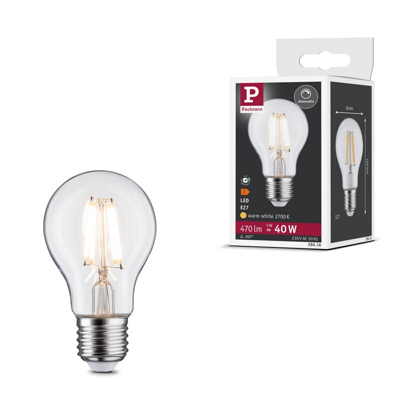 LED-Lampe E27 5W (40W) 470 lm warmweiß klar
