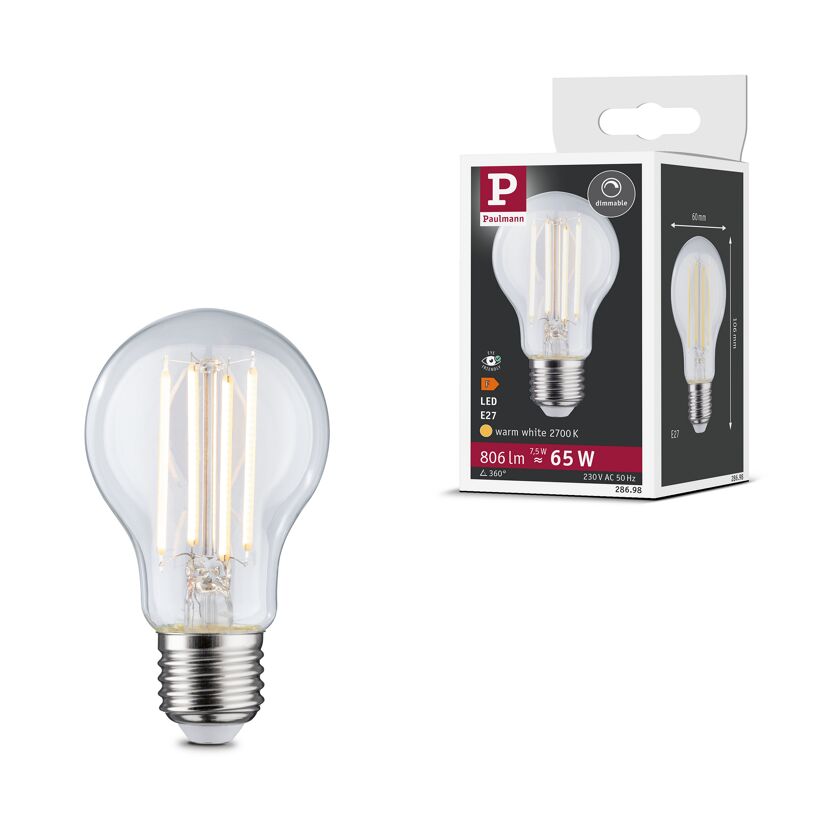 LED-Lampe E27 7,5W (65W) 806 lm warmweiß klar