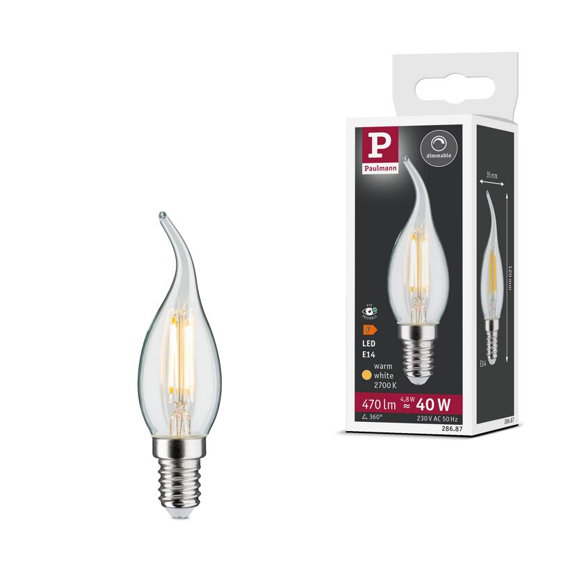 LED-Kerzenlampe E14 4,8W (40W) 470 lm warmweiß klar