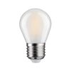 Dimmbares warmweißes LED-Leuchtmittel E27 Tropfenform.