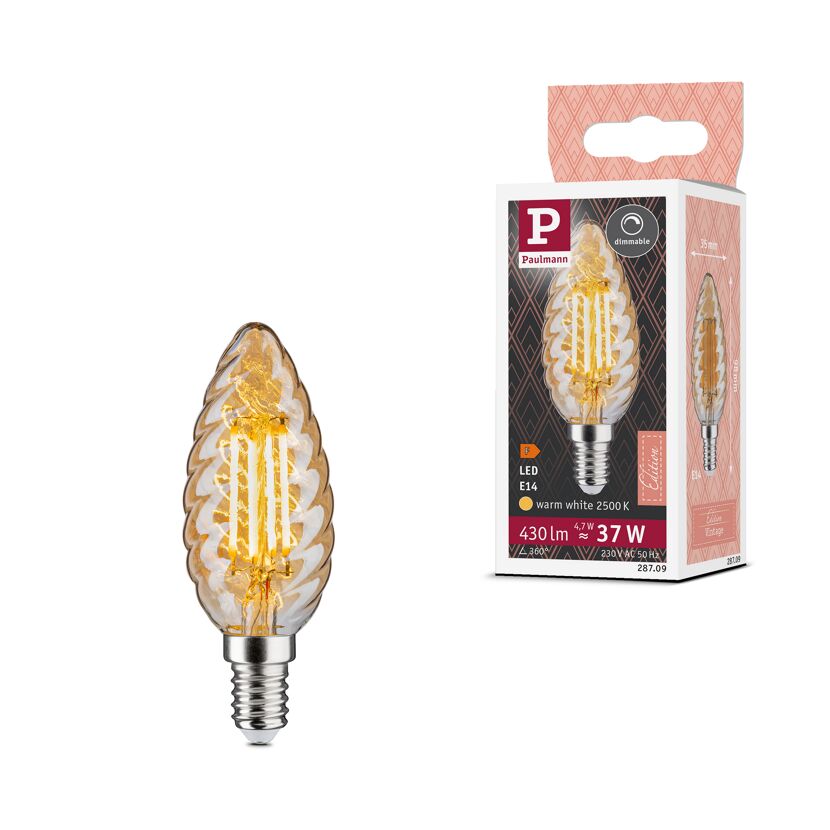 LED-Kerzenlampe E14 4,7W (37W) 430 lm warmgold