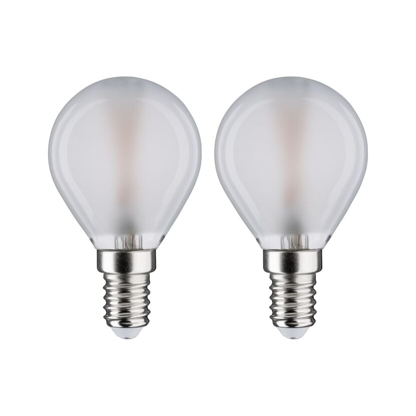 Zwei matte LED-Tropfen E14