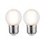 LED-Tropfenlampe E27 5W (40W) 470 lm warmweiß matt, 2er-Pack