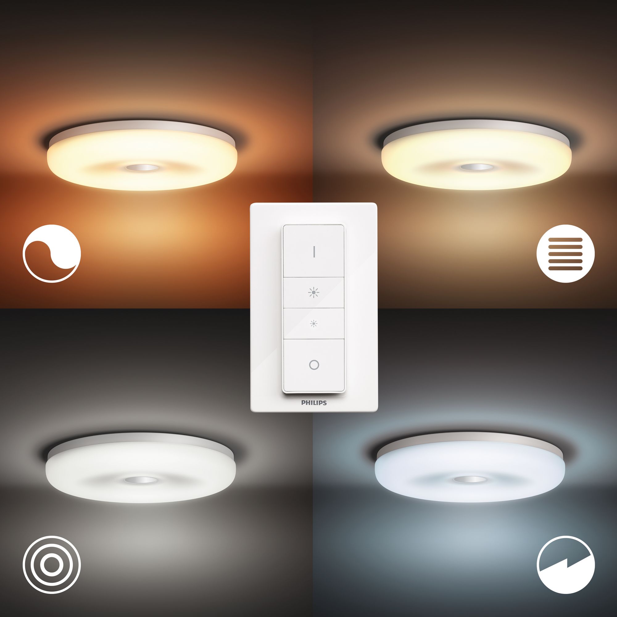LED-Deckenleuchte 'Hue White Ambiance Struana' weiß 2400 lm inkl. Dimmschalter + product picture