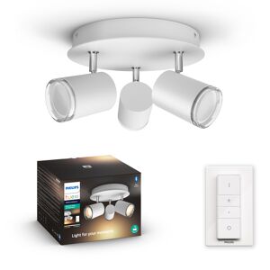 LED-Spot 'Hue White Ambiance Adore' 3-flammig 750 lm inkl. Dimmschalter, rund