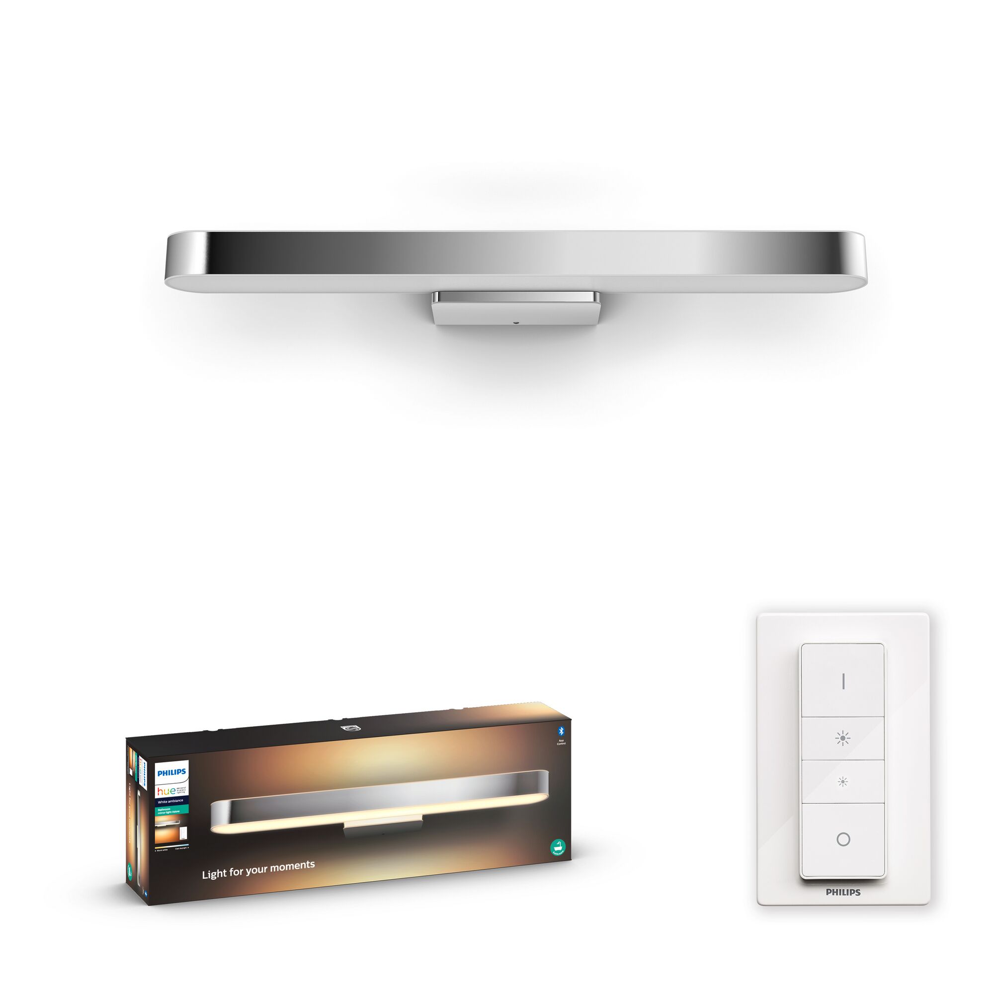Philips Hue Adore Wandleuchte und Lichtschalter