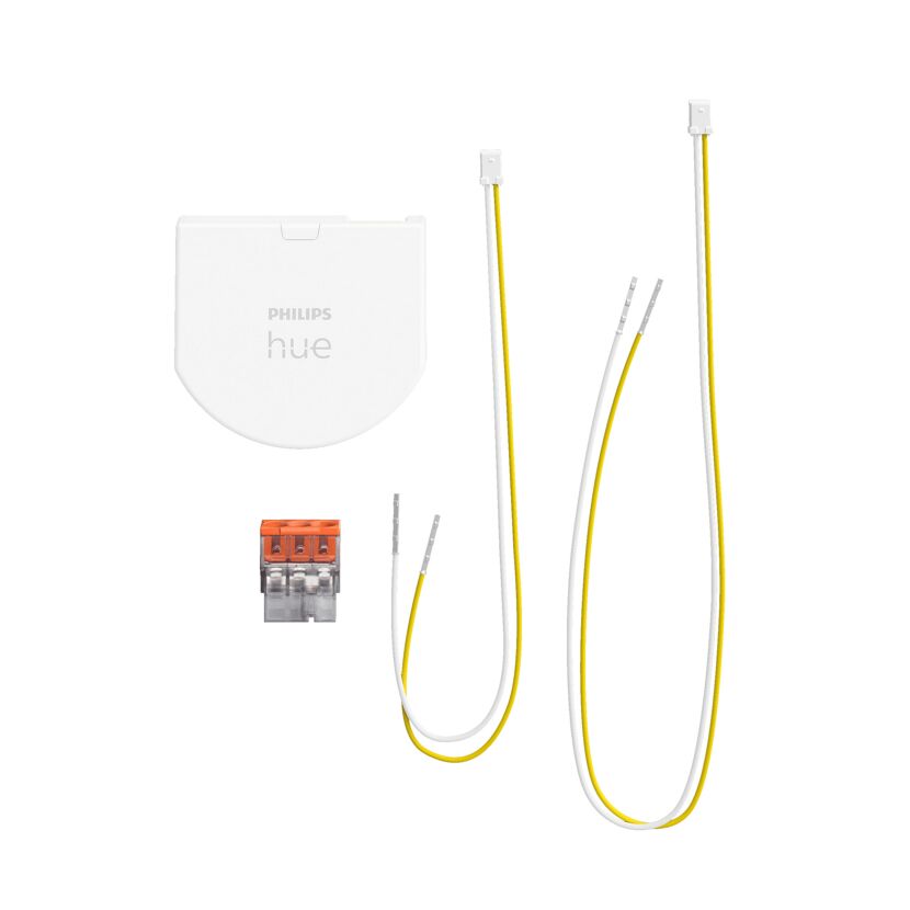 Philips Hue Wandschalter-Modul mit Kabeln und Klemme
