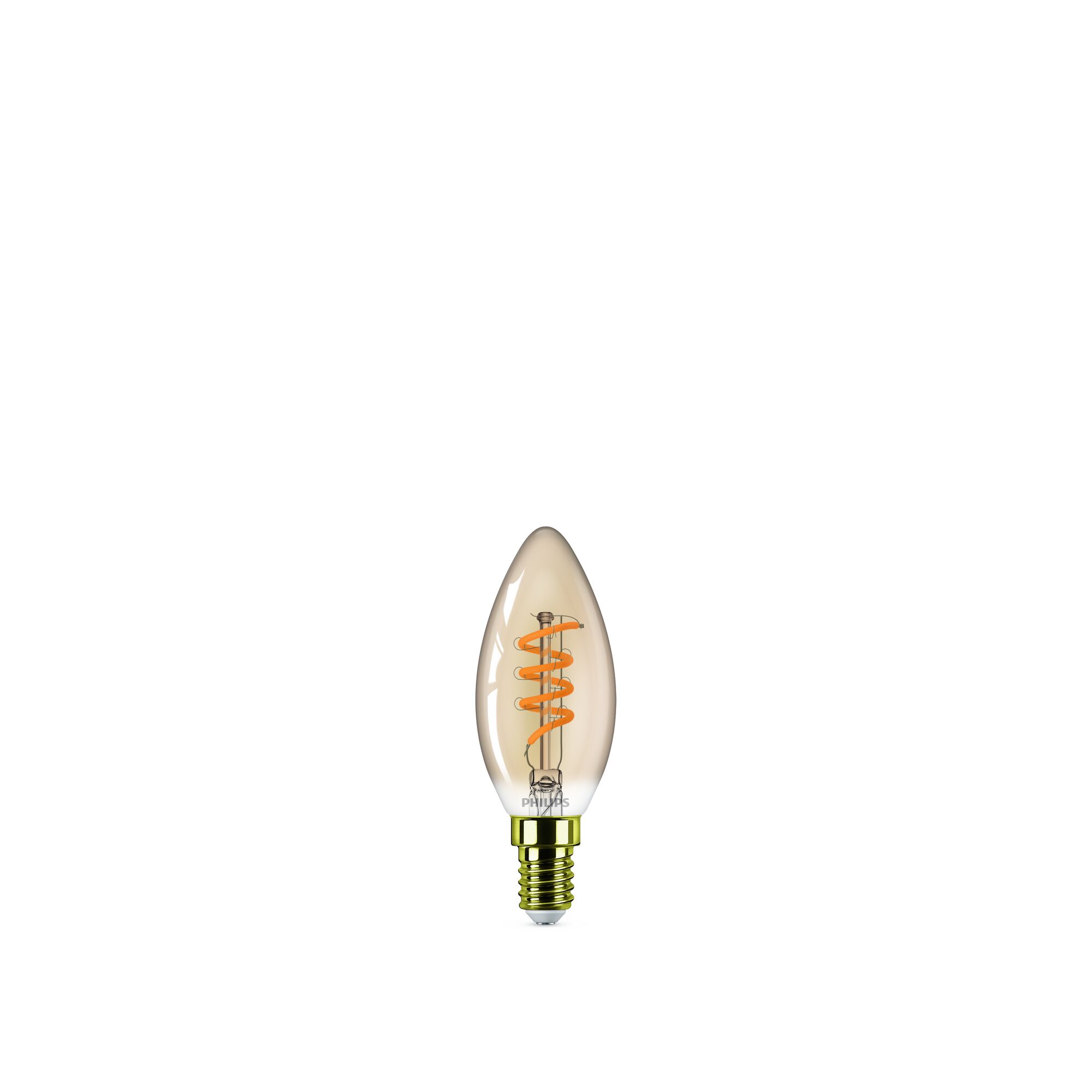 LED-Kerze E14, Filament, Gold