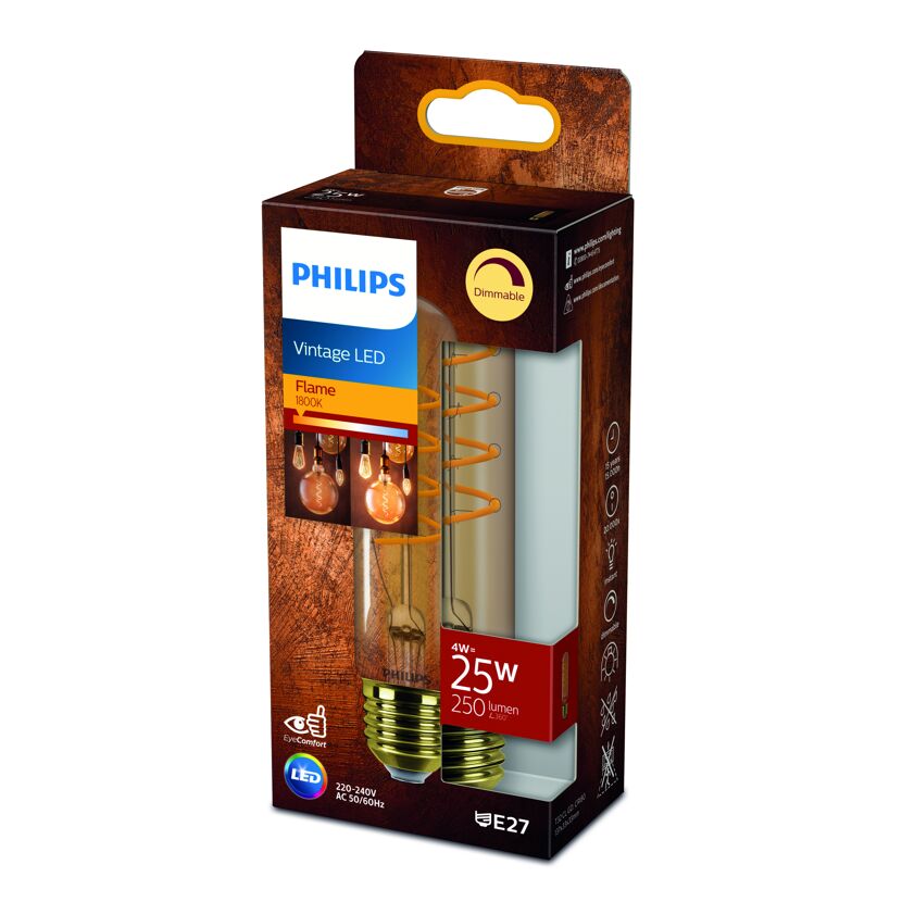 Philips Vintage LED-Lampe, 4 W, E27 Fassung
