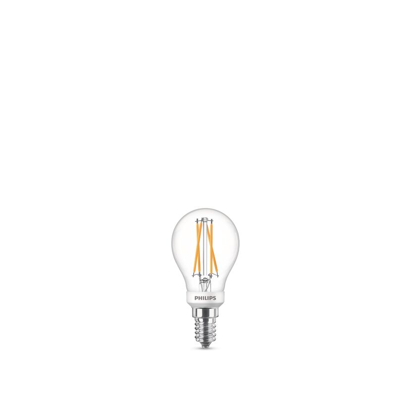 LED-Tropfenlampe 'WarmGlow' klar E14 2 W, dimmbar
