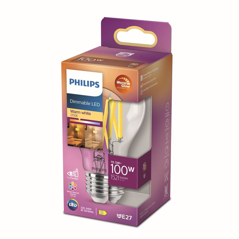 LED-Lampe 'WarmGlow' E27 11,5 W, dimmbar