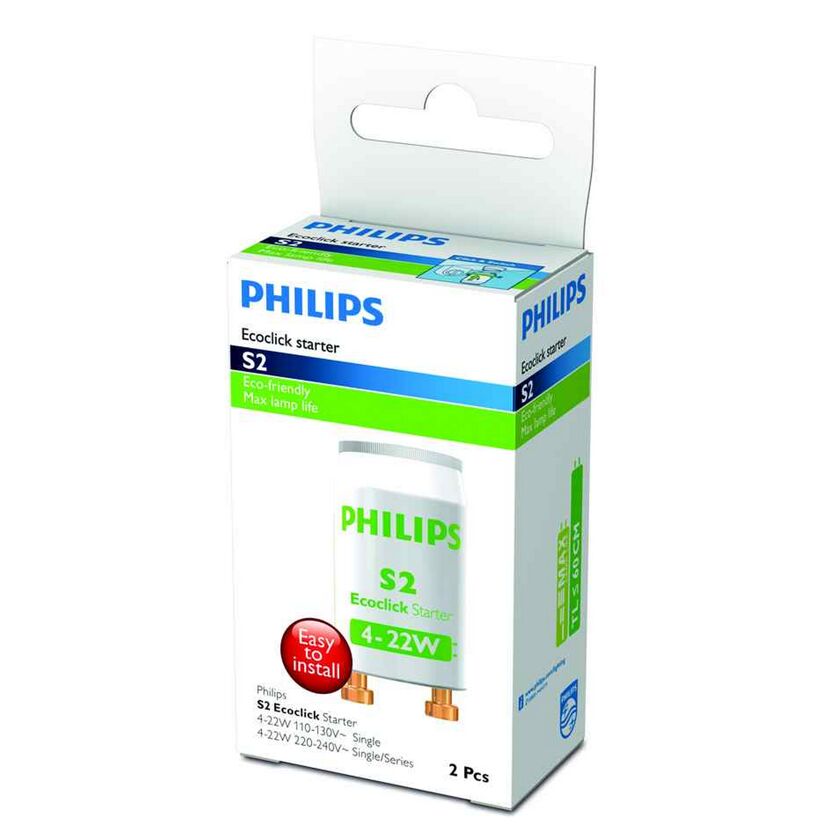 Philips Ecoclick Starter S2 4-22W 2er Pack