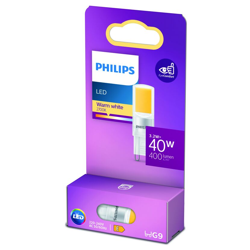 Philips LED-Lampe G9 40W Warmweiß 2700K