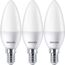 LED-Leuchtmittelset Kerze matt E14 5 W 470 lm warmweiß 3 Stück