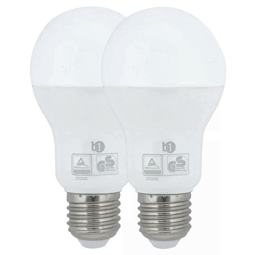 LED-Leuchtmittelset Tropfen matt E27 8,6 W 806 lm warmweiß 2 Stück