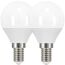 LED-Leuchtmittelset Tropfen matt E14 4,9 W 470 lm warmweiß 2 Stück