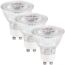 Drei klare LED GU10 Reflektor-Leuchtmittel