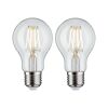 LED-Leuchtmittelset Standardform klar E27 5 W 470 lm warmweiß 2 Stück
