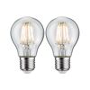 LED-Leuchtmittelset Standardform klar E27 5 W 470 lm warmweiß 2 Stück
