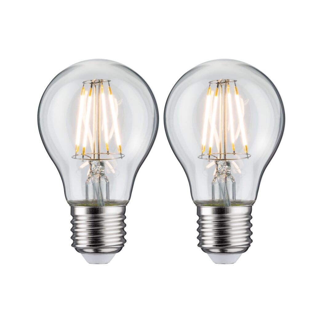 LED-Leuchtmittelset Standardform klar E27 5 W 470 lm warmweiß 2 Stück