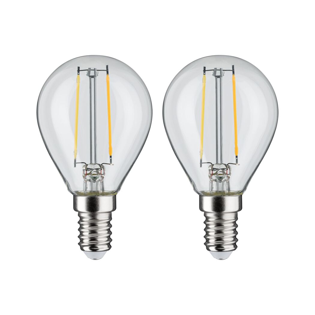LED-Leuchtmittelset Tropfen klar E14 2,7 W 250 lm warmweiß 2 Stück