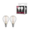 LED-Leuchtmittelset Tropfen klar E14 2,7 W 250 lm warmweiß 2 Stück