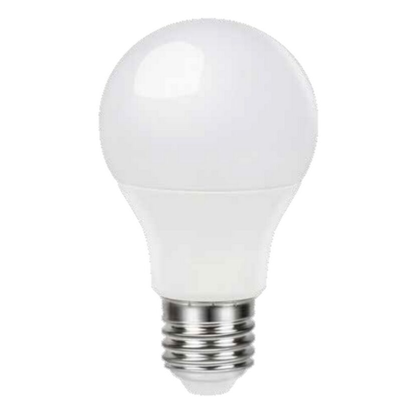 Eine matte LED-Lampe mit E27-Sockel.
