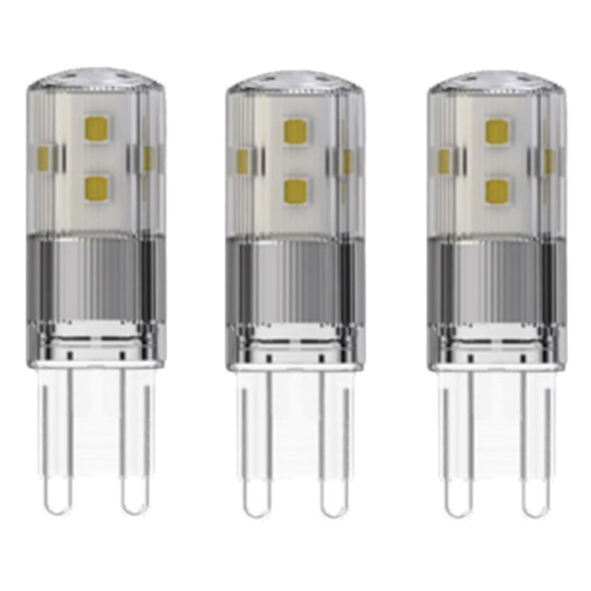 LED-Leuchtmittelset Stift klar G9 2,6 W 320 lm warmweiß 3 Stück