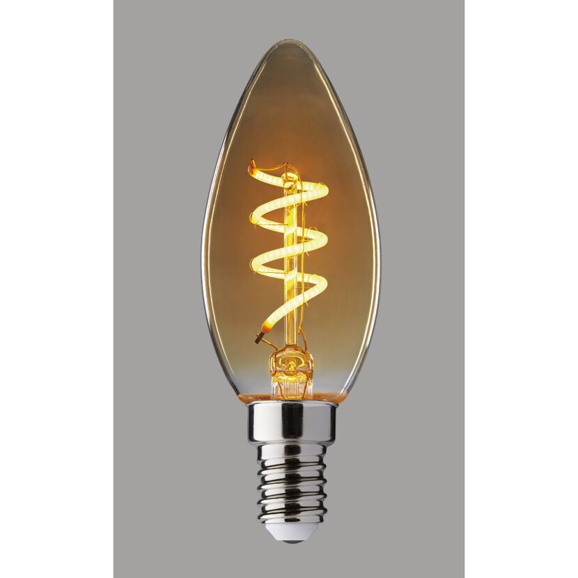 LED-Lampe Filament C35 amber E14