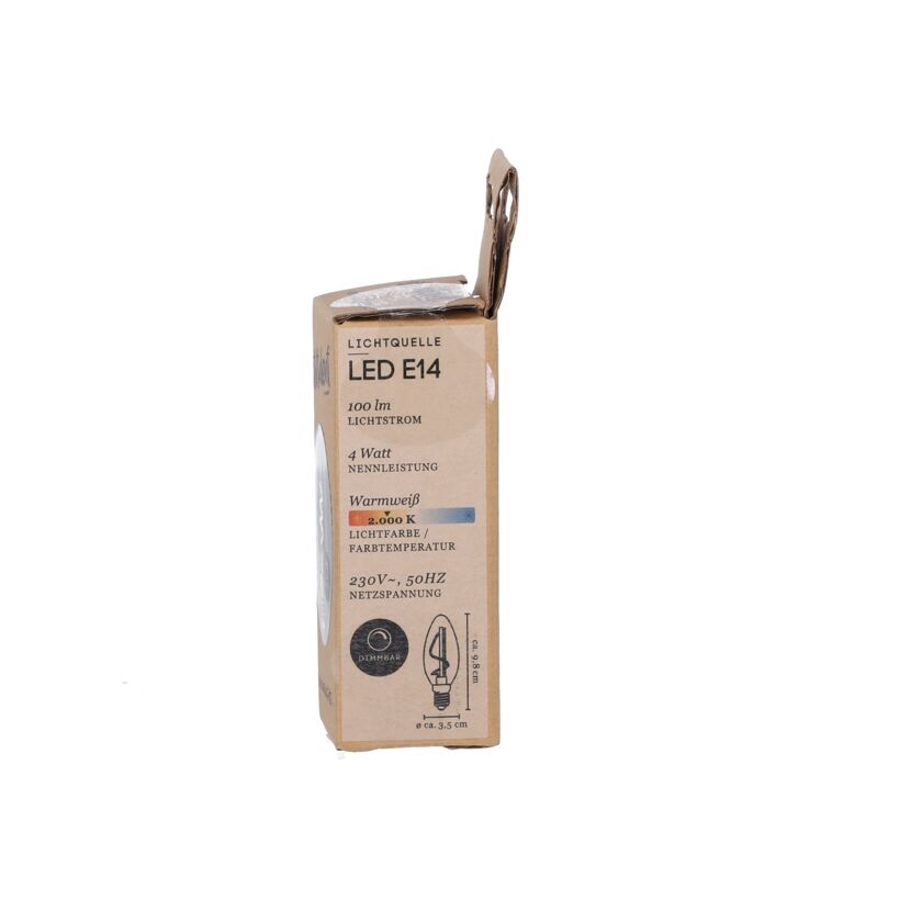 LED E14 Filament-Leuchtmittel im Karton
