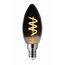 LED Filament Lampe C35 E14, rauchfarben